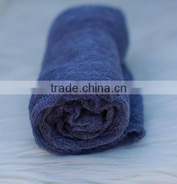 Light blue color cheesecloth baby photo prop cotton baby wrap