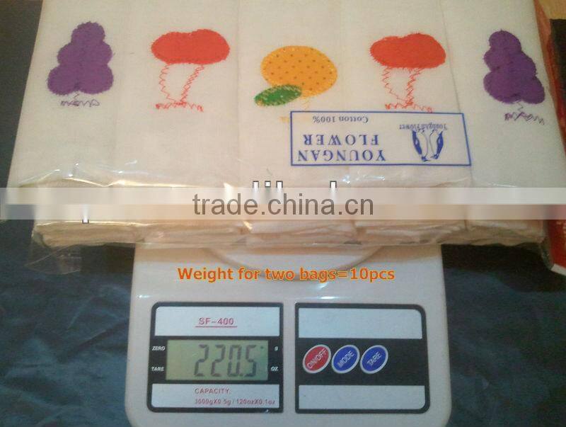 100% Cotton Gauze Towel Cheese Cloth and Kitchen Cloth 38CM X 38CM One Bag with 5pcs In Stock