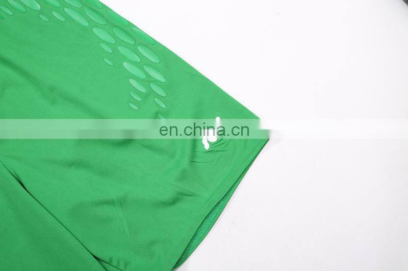 Green Silicone Printed Soccer Short