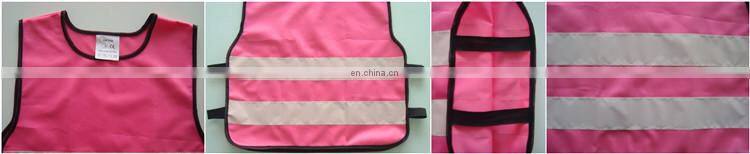 Wholesale high visibility reflective purple pink blue yellow child safety vest