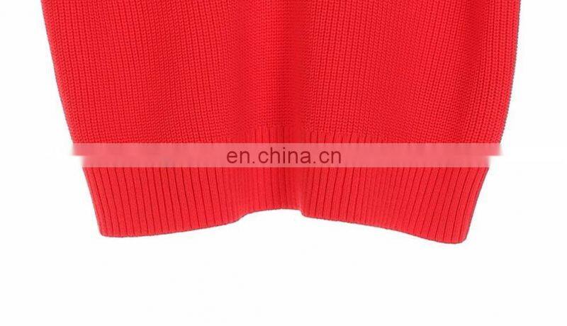 Color block details Women casual V neck Oversize sweaters