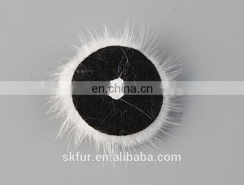 Fluffy and cute factory price mink or fox fur flowers