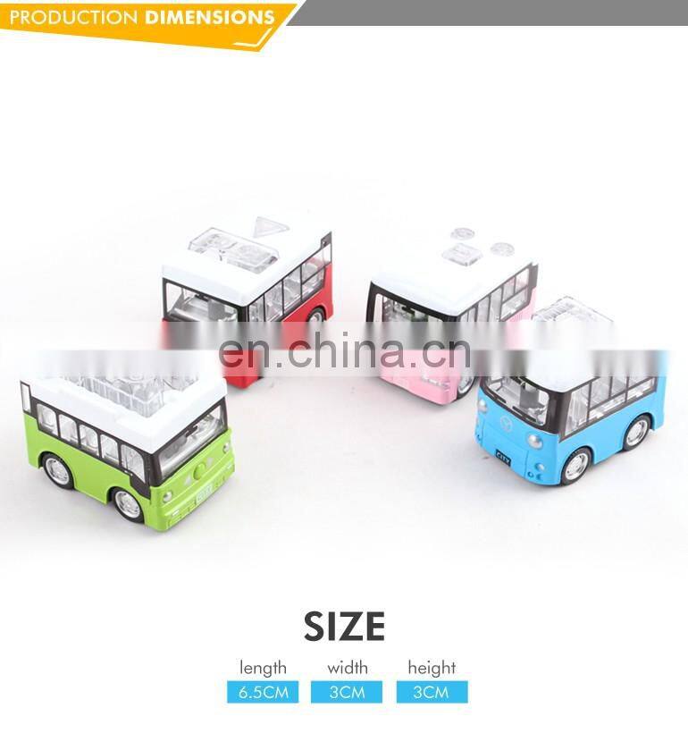 Baby high quality funny toy scale diecast bus model