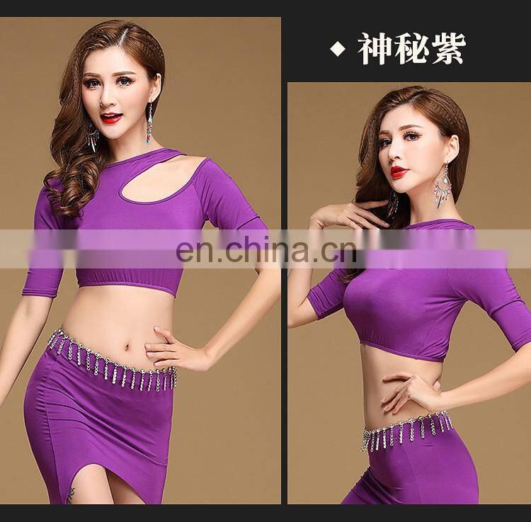 S-3103 Wholesale sexy modal four colors belly dance top