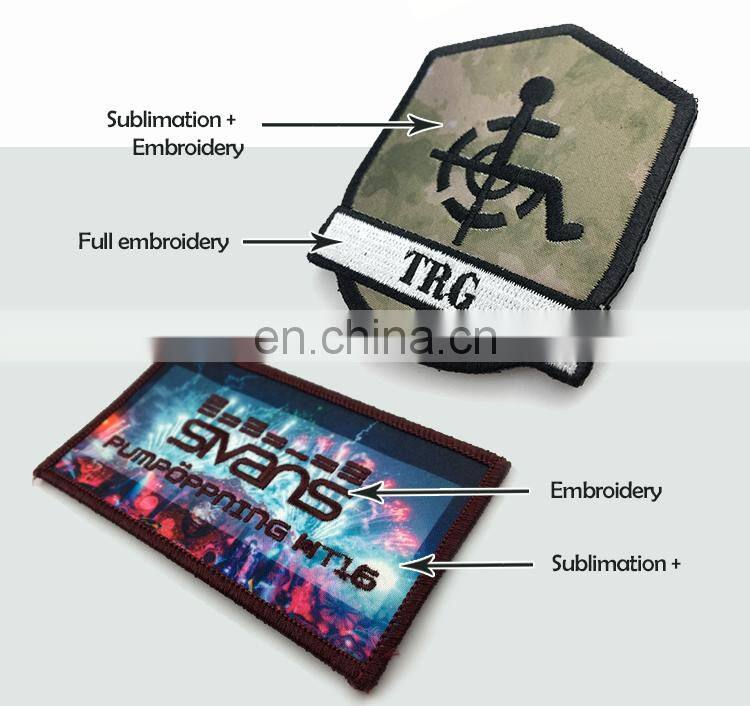 Hot Sale Wholesale Custom Digital Printed Embroidery Patch for Garment