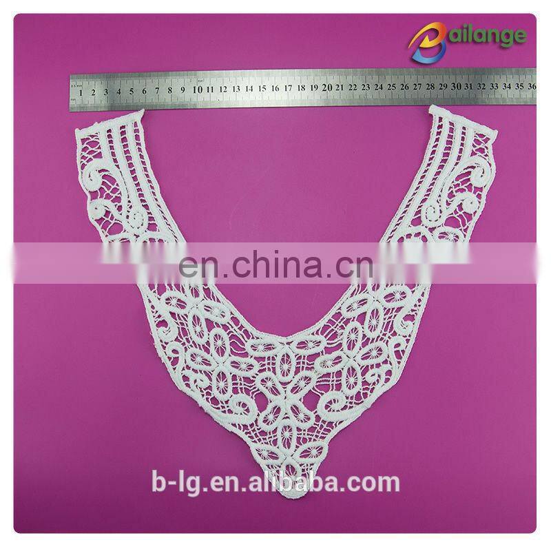 Lace Motif Embroidery lace neckline for wedding dress