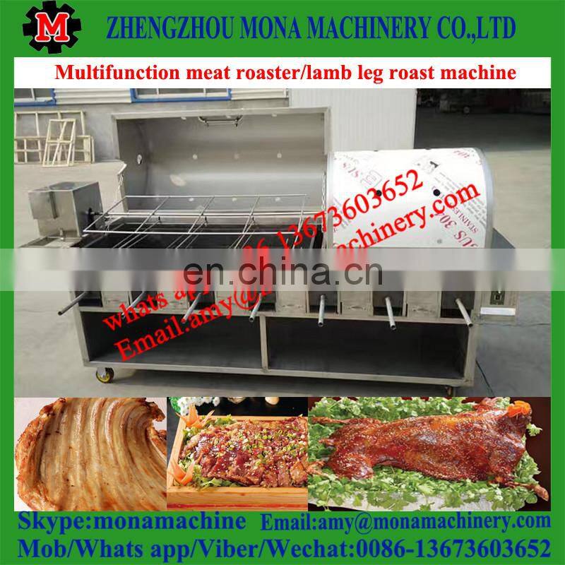High quality and efficient charcoal barbecue meat roasting machine for rabbit lamb with low price