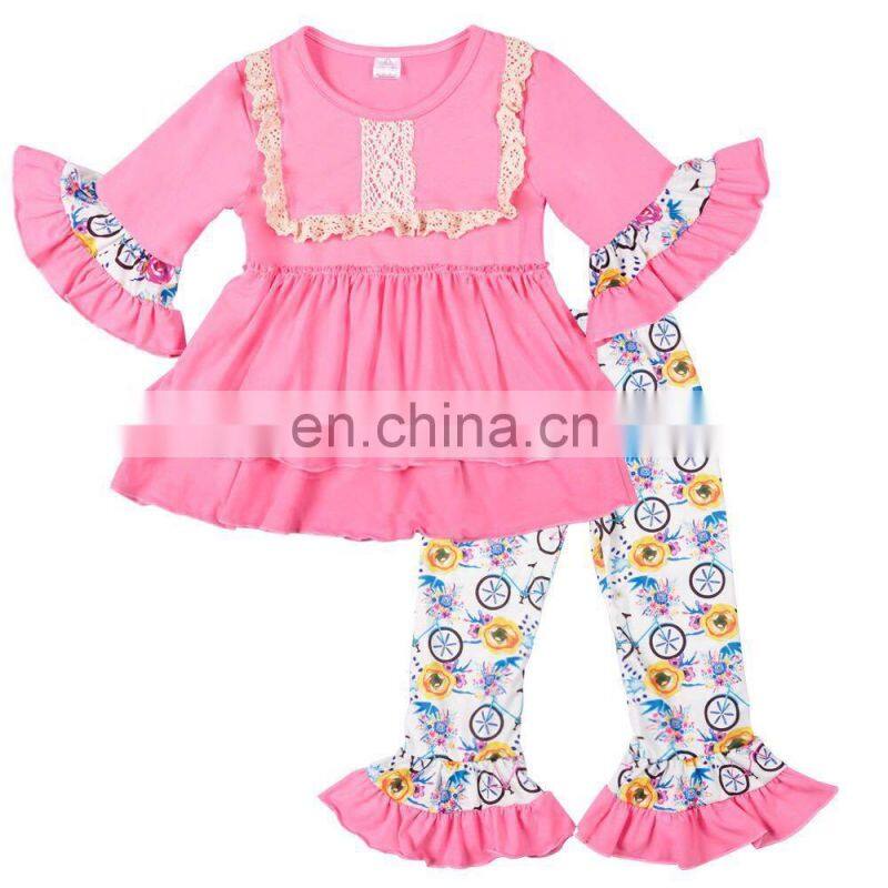 Fashion cheap ruffle easter clothes sleeveless kids clothing wholesale