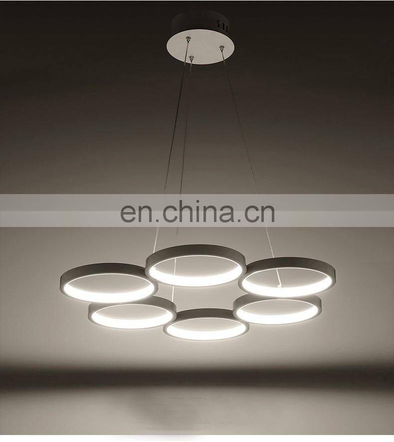 hot sale modern simplified bedroom stydy remote ring light acrylic led light pendant
