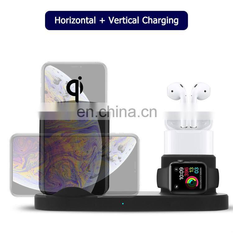 four in one wireless charger custom logo for phone