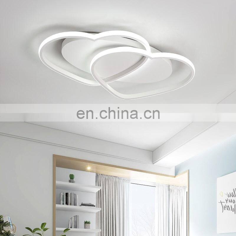 New design love wedding room ceiling lamp aluminum creative chandelier bedroom lamp