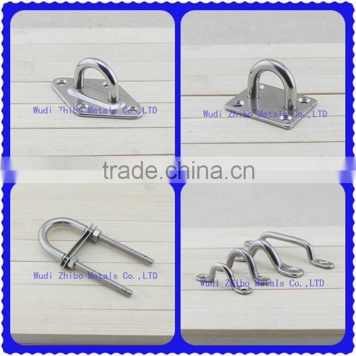 Marine hardware Ss304 U bolt with two washers and nuts