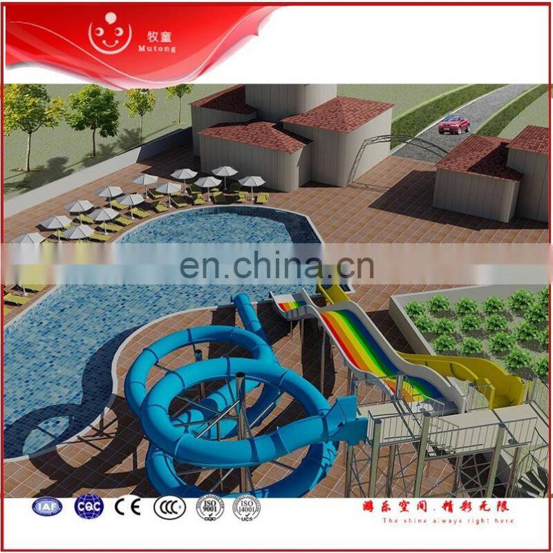 Aqua Play Spiral Tube Water Park Slides Equipment
