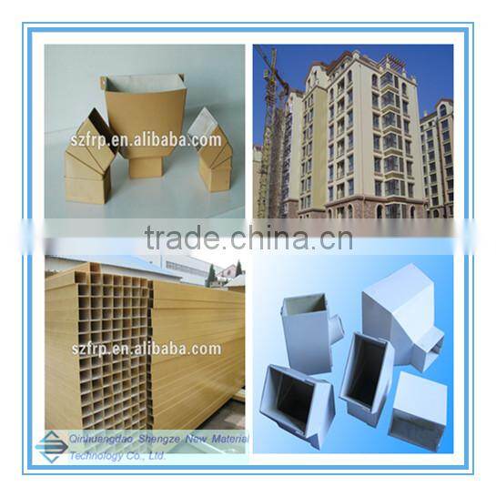 Pultruded Fiberglass Square FRP Tubes, grp square pipe, square tube