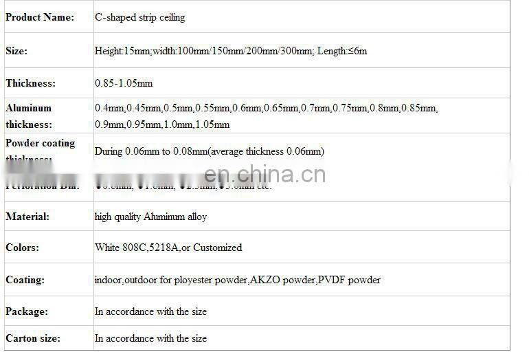 Aluminum strip ceilings tiles Suspended Ceilings Systems Metal Perforated Aluminum False Ceilings