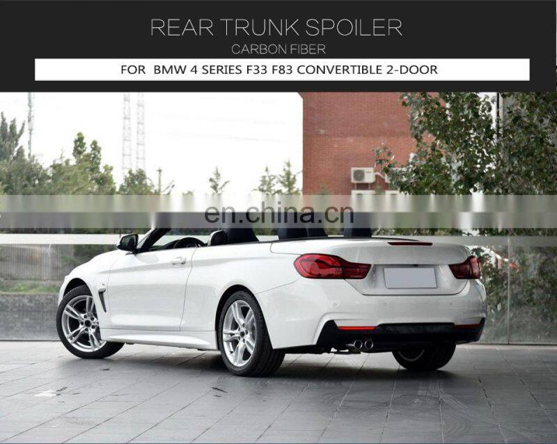 F83 M4 Rear Boot Lid Spoiler for BMW 4 Series F33 F83 M4 Convertible 2014 - 2019