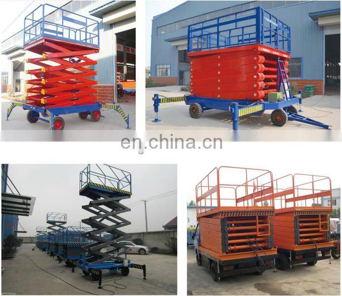 Hot selling movable hydraulic electric aerial scissor lifting platform mobile electric scissor lift