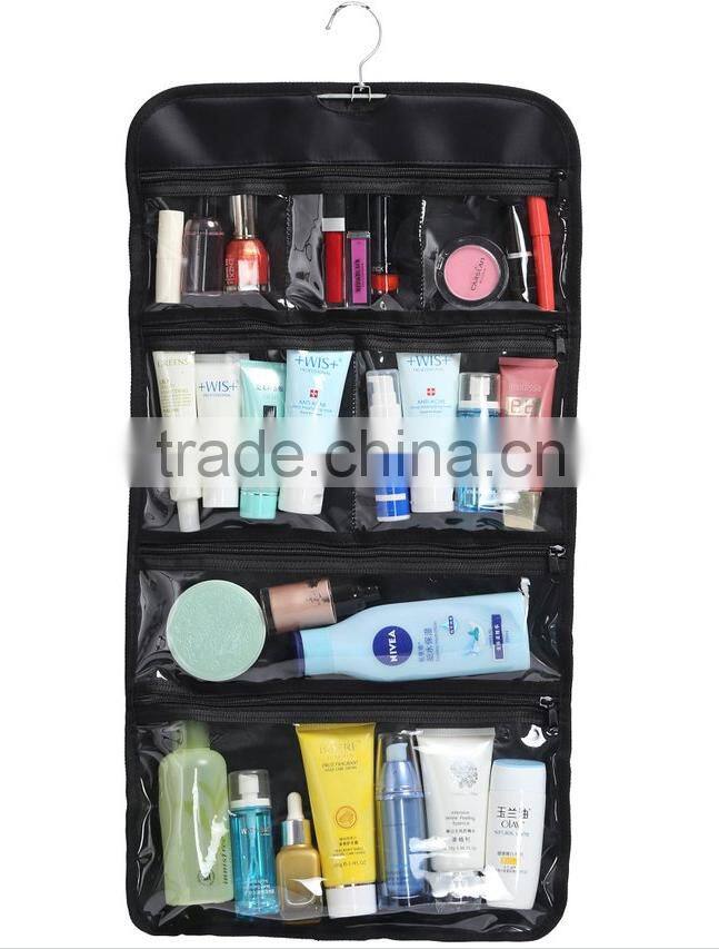 Foldable hanging toiletry travel bag organizer travel jewelry organizer makeup organizer