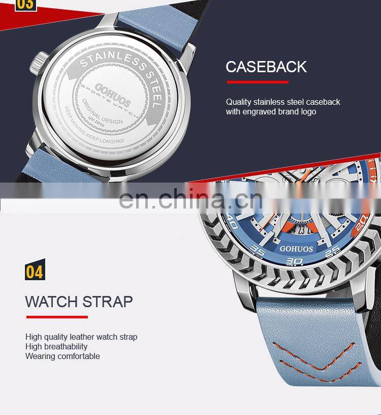 Gohuos UV2010 Tourbillon Automatic Man Watches Waterproof Fashion Mens Mechanical Watch