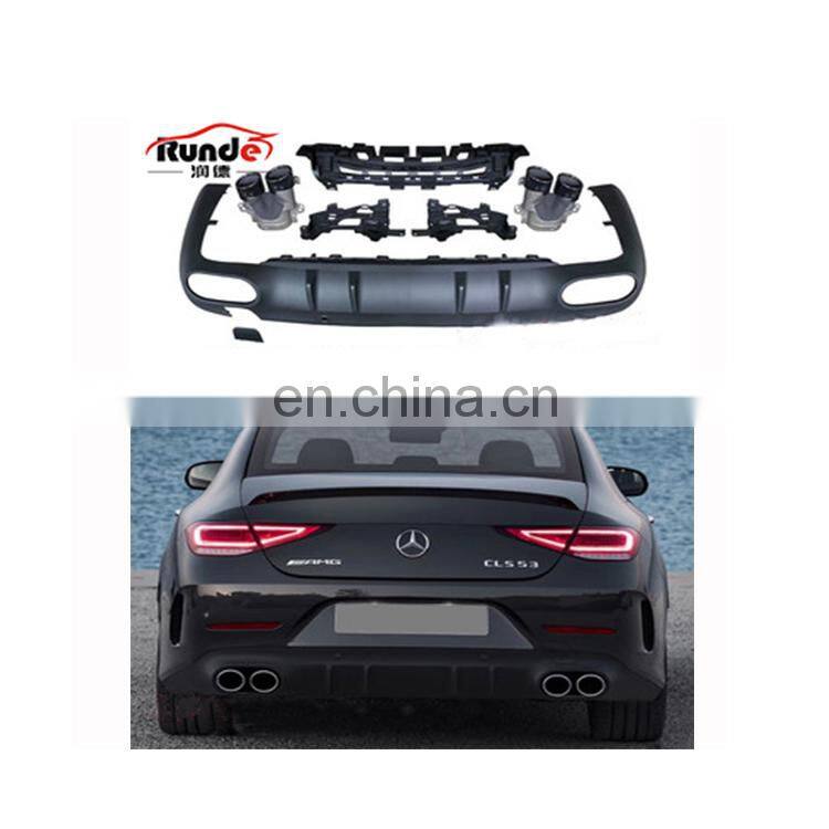 RUNDE Modified rear lip W257 CLS 53 rear diffuser for Mercedes Benz CLS 53amg rear lip CLS