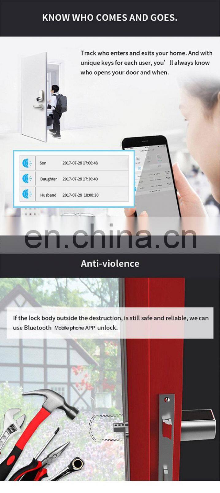 Electronic Smart Cylinder APP Lock Unlock by Code and Mobile App
