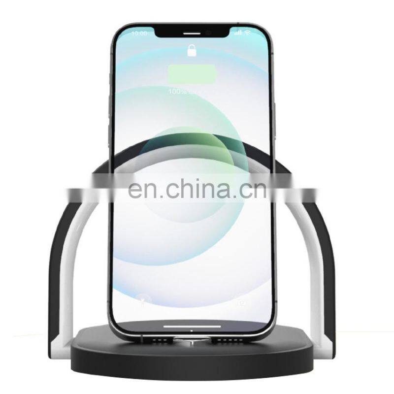 15W Fast Wireless Charger Table Lamp For iPhone X XR XS Mobile Phone Charging Holder Night Light Pad Phone Stand Desk Lamp