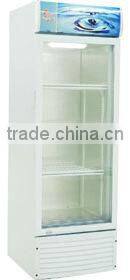 upright commercial sliding door open supermarket display fridge