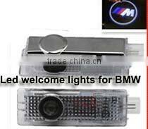 LED Courtesy light with car logo for BMW E81/E87/88, Wireless Car door logo shadow light, car welcome logo light