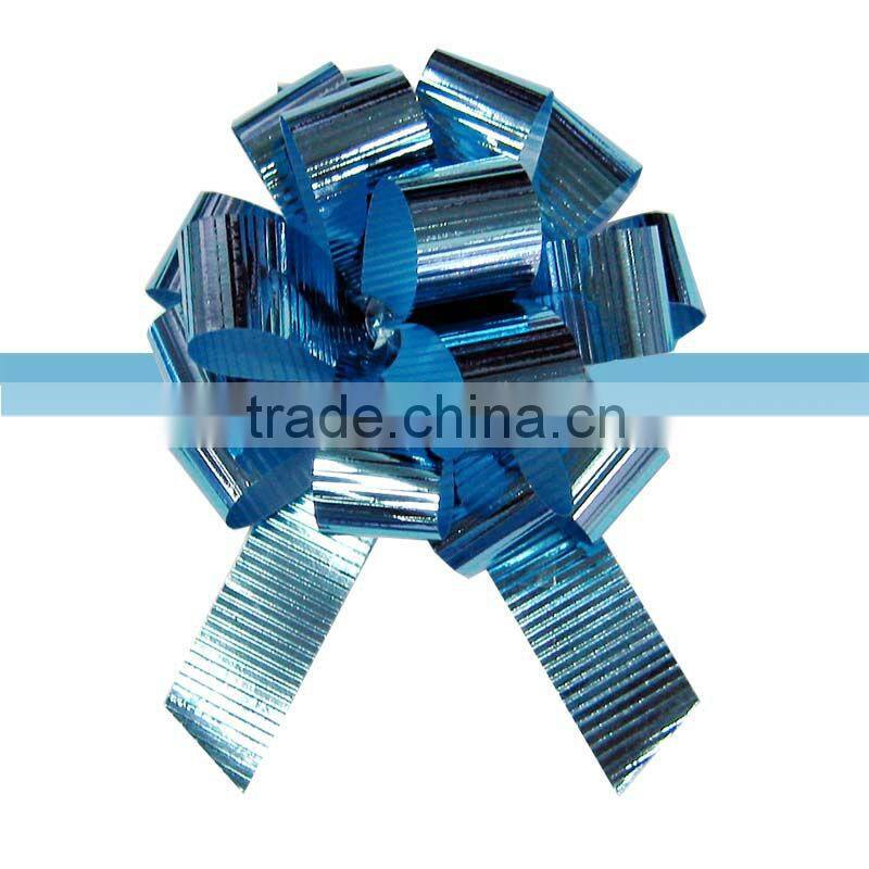 HOT SALE! Holographic Purple PP Butterfly Ribbon Pull Bow for Wedding /Birthday Flower Decoration