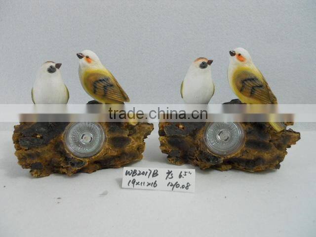 Polyresin Solar powered Bird Figurine Lawn Light & Garden Decoration