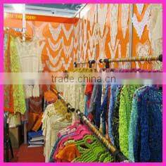 2013 Fashion white cotton lace embroidery fabric/stretch lace