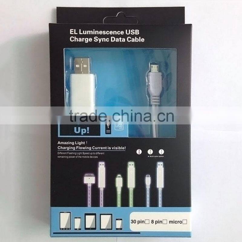 EL Luminescence Micro USB Charge Sync Data Cable