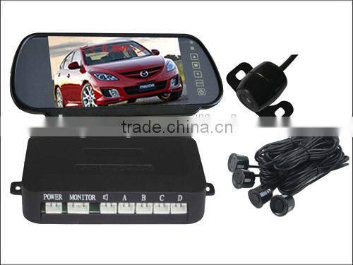 Hot selling rear view mirror reverse parking sensors 7inch lcd mirror monitor and camera