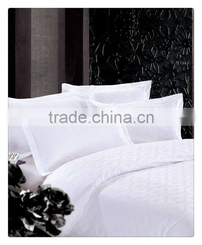 40s white plain star hotel bedding set