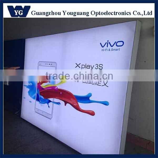 3P cloth print stretched fabric graphic light box, indoor shop lighting box, decorative light boxes