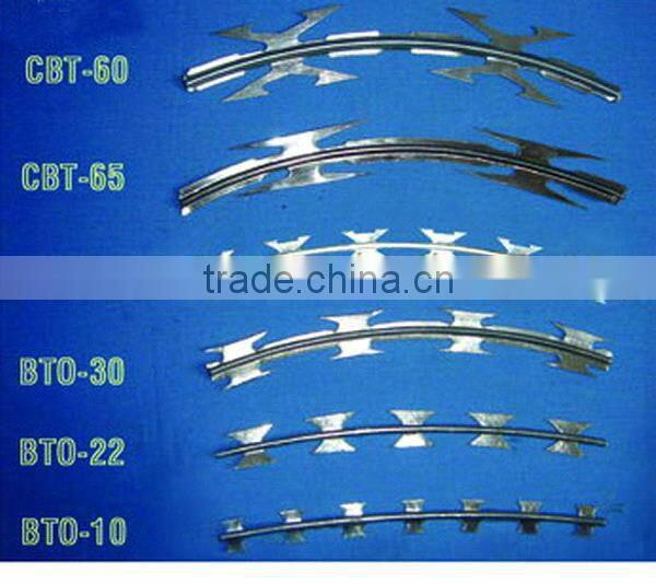 low price high tensile galvanized stainless steel razor barbed wire China manufacture