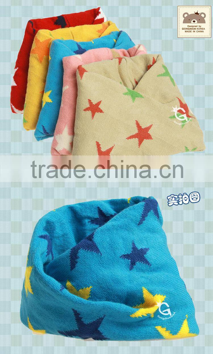 Colorful Star Pattern Acrylic Knitted Baby Winter Scarf