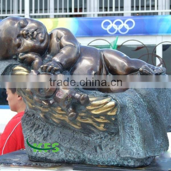 Bronze sleeping children statue for Olympic games