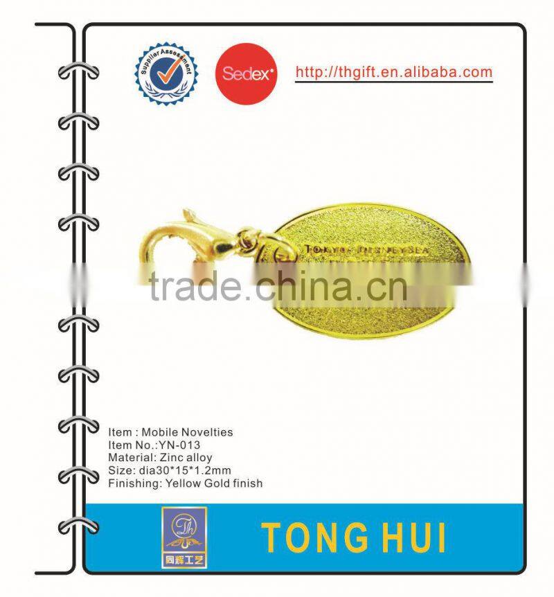 Die cut enamel Metal Enamel Mobile Charm