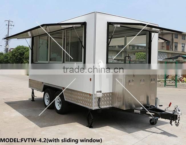 Big wheels mobile kitchen trailer,catering trailer,mobile food trailer design