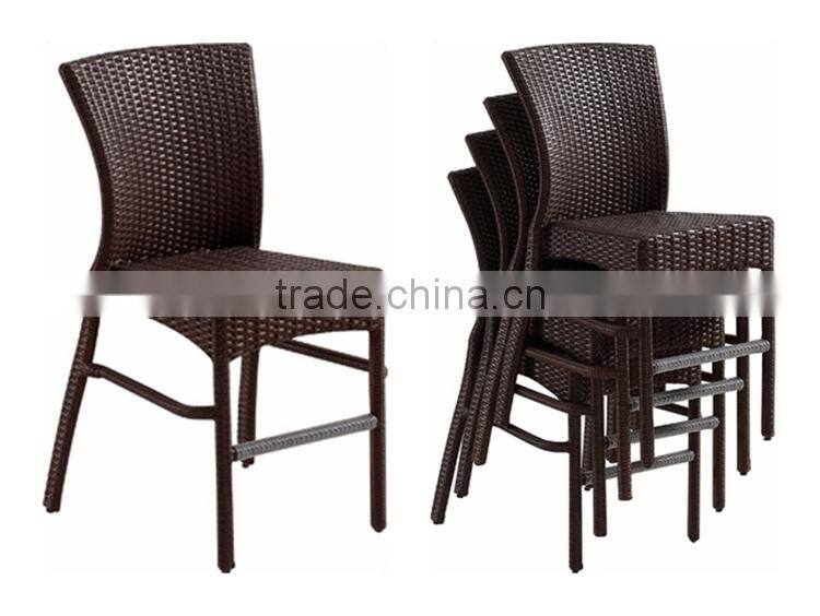 Alum Wicker Rattan Outdoor Club Bar Set Furniture