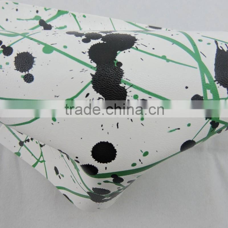 54" 0.8mm Thickness emboss the printing synthetic leather fabric