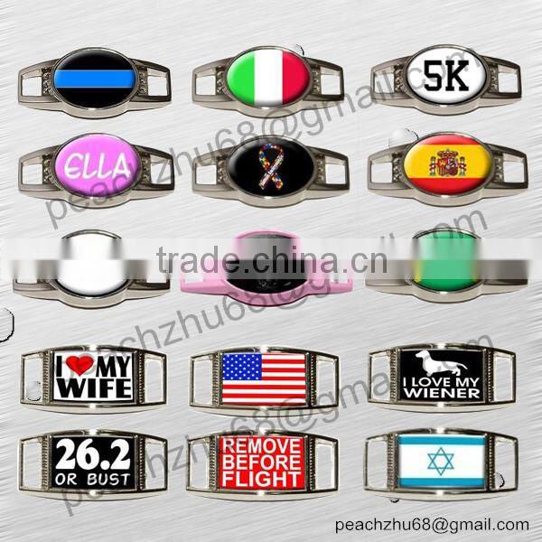 Metal Shoelace Charm/Shoes Charm Buckles for Paracord Bracelet