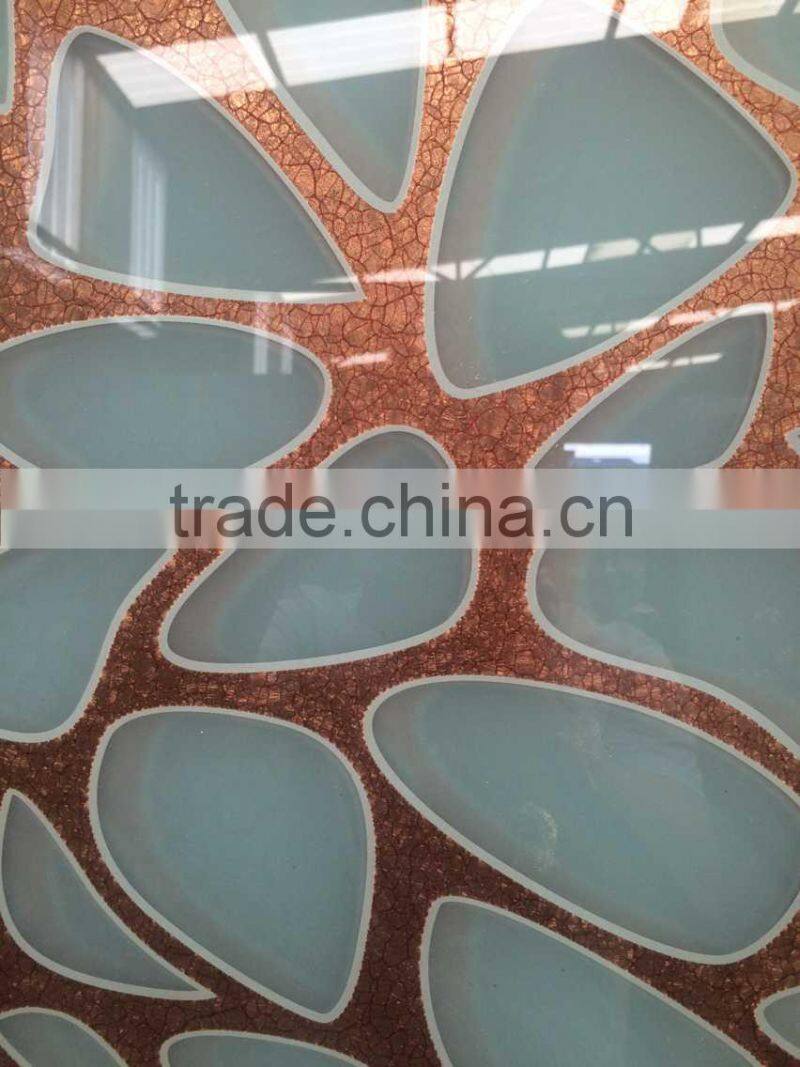 4mm ice titanium glass / acid etched glass/ frosted glass
