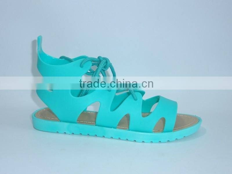 2016 New Design PVC PCU airblowing Lady and child Trendy Sandals