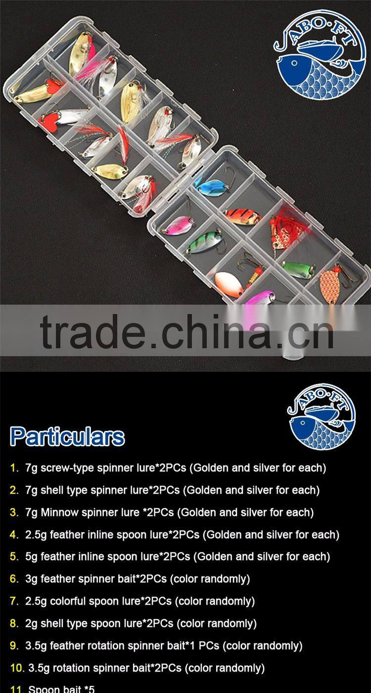 2016 wholesales price best sell 20 slot bags rotating sequins lure set