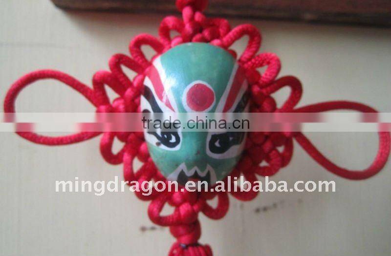 CHINESE COLORFUL MASK KNOT ORIENTAL ORNAMENT EMBROIDERY