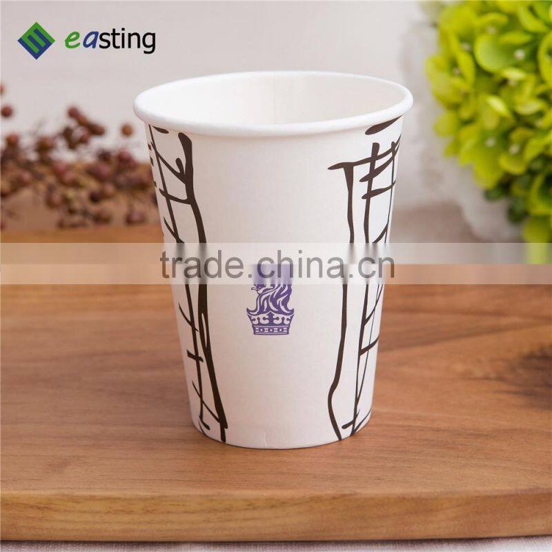 Manufacturer Made Single PE Paper Cup for hopitality usage for hot drink coffee
