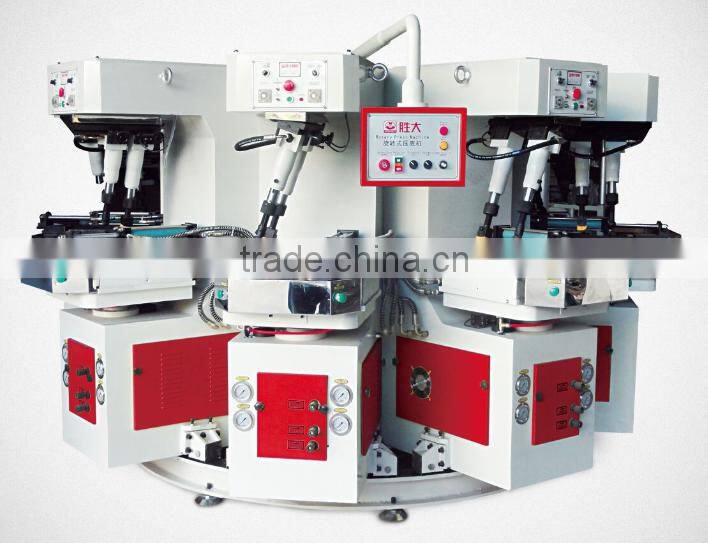 rotary 8 stations 8 in 1 shole sole press machine industrial shoe making machine
