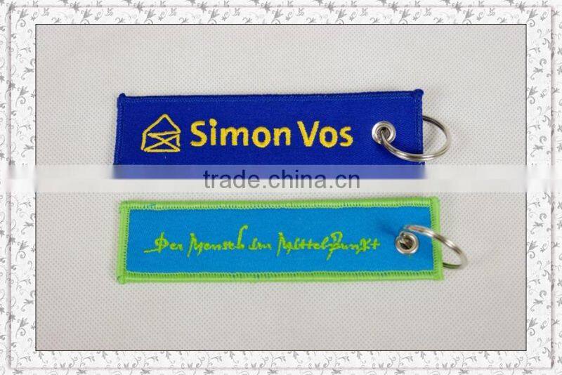 embroidered key ring for flight